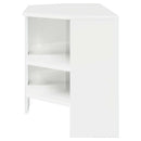 HjørneTVskab Højglans Hvid 102 x 40,5 x 45 cm Konstrueret træ