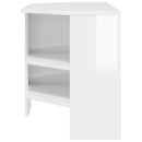 HjørneTVskab 102 x 41 x 50 cm Hvid højglans Konstrueret træ