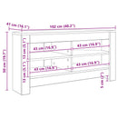 HjørneTVskab 102 x 41 x 50 cm Hvid højglans Konstrueret træ
