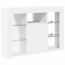 Hjørne LED TV Skab Vægmonteret Hvid 100x40x68cm Konstrueret træ