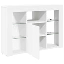 Hjørne LED TV Skab Vægmonteret Hvid 100x40x68cm Konstrueret træ