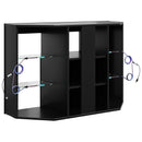 Hjørne LED TV Skab 100x40x68cm Sort Konstrueret træ