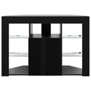 Hjørne LED TV Skab 100x40x68cm Sort Konstrueret træ