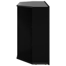 Hjørne LED TV Skab 100x40x68cm Sort Konstrueret træ