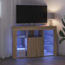 Hjørne LED TV Skab Sonoma eg 100x40x68cm Konstrueret træ