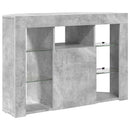 Hjørne LED TV Skab 100x40x68cm Beton Grå Konstrueret træ
