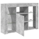 Hjørne LED TV Skab 100x40x68cm Beton Grå Konstrueret træ