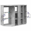 Hjørne LED TV Skab 100x40x68cm Beton Grå Konstrueret træ