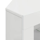 Hjørne LED TV Skab Højglans Hvid 100x40x68cm Konstrueret træ