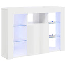 Hjørne LED TV Skab Højglans Hvid 100x40x68cm Konstrueret træ