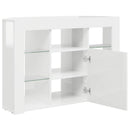 Hjørne LED TV Skab Højglans Hvid 100x40x68cm Konstrueret træ