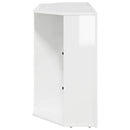 Hjørne LED TV Skab Højglans Hvid 100x40x68cm Konstrueret træ