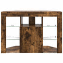 Hjørne LED TV Skab 100x40x68cm Røget eg Konstrueret træ