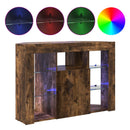 Hjørne LED TV Skab 100x40x68cm Røget eg Konstrueret træ