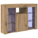 Hjørne LED TV Skab Artisan Egetræ 100x40x68cm Konstrueret træ