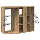 Hjørne LED TV Skab Artisan Egetræ 100x40x68cm Konstrueret træ