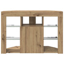 Hjørne LED TV Skab Artisan Egetræ 100x40x68cm Konstrueret træ