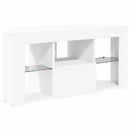 Hjørne LED TV Skab Hvid 100 x 40 x 50 cm Konstrueret træ