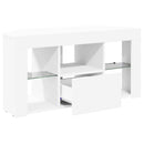 Hjørne LED TV Skab Hvid 100 x 40 x 50 cm Konstrueret træ