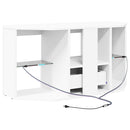 Hjørne LED TV Skab Hvid 100 x 40 x 50 cm Konstrueret træ
