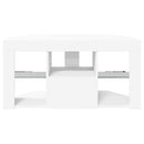 Hjørne LED TV Skab Hvid 100 x 40 x 50 cm Konstrueret træ