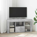 Hjørne LED TV Skab 100 x 40 x 50 cm Beton Grå Konstrueret træ