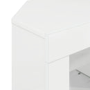Hjørne LED TV Skab 100 x 40 x 50 cm Højglans Hvid