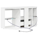 Hjørne LED TV Skab Vægmonteret Højglans Hvid 100 x 40 x 50 cm