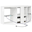 Hjørne LED TV Skab 100 x 40 x 50 cm Højglans Hvid
