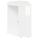Hjørne LED TV Skab 100 x 40 x 50 cm Højglans Hvid