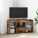 Hjørne LED TV Skab 100 x 40 x 50 cm Røget eg Konstrueret træ