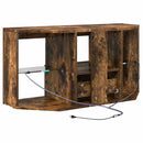 Hjørne LED TV Skab 100 x 40 x 50 cm Røget eg Konstrueret træ