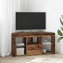 Hjørne LED TV Skab 100 x 40 x 50 cm Gammelt træ Konstrueret træ