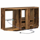 Hjørne LED TV Skab 100 x 40 x 50 cm Gammelt træ Konstrueret træ