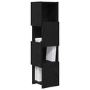 Hjørneskab Sort eg 25,5x25x102cm Konstrueret træ