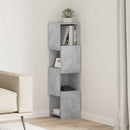Hjørneskab Beton Grå 25,5x25x102cm Konstrueret træ