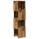 Hjørneskab Gammelt træ 25,5x25x102cm Konstrueret træ