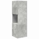 Hjørneskab Beton Grå 30,5x30x95cm Konstrueret træ
