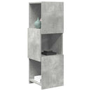 Hjørneskab Beton Grå 30,5x30x95cm Konstrueret træ