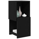 Hjørneskab Sort eg 30,5x30x65cm Konstrueret træ