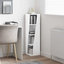 Hjørneskab Høj gloss hvid 27,5x27x102cm Konstrueret træ