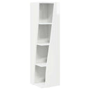 Hjørneskab Høj gloss hvid 27,5x27x102cm Konstrueret træ