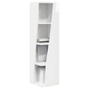 Hjørneskab Høj gloss hvid 27,5x27x102cm Konstrueret træ