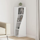 Hjørneskab Høj gloss hvid 32x32x102cm Konstrueret træ