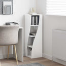 Hjørneskab Høj gloss hvid 32x32x102cm Konstrueret træ