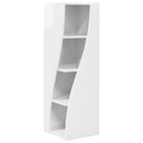 Hjørneskab Høj gloss hvid 32x32x102cm Konstrueret træ