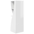 Hjørneskab Høj gloss hvid 32x32x102cm Konstrueret træ