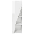 Hjørneskab Høj gloss hvid 32x32x102cm Konstrueret træ