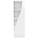 Hjørneskab Høj gloss hvid 32x32x102cm Konstrueret træ