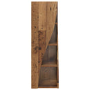 Hjørneskab Gammelt træ 32x32x102cm Konstrueret træ